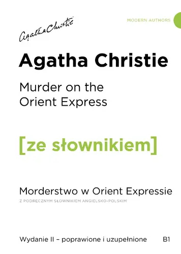 Okładka: Murder on the Orient Express / Morderstwo w Orient Expressie z podręcznym słownikiem angielsko-polskim