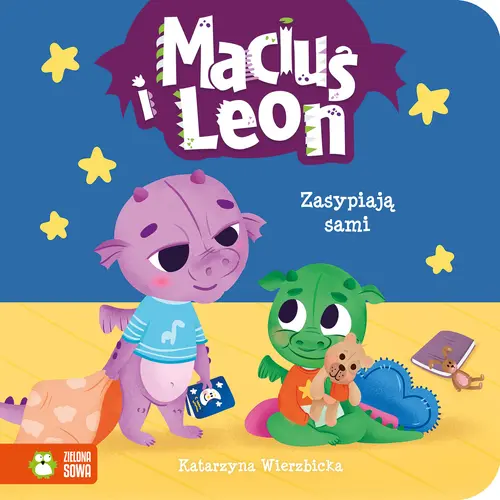 Okładka: Maciuś i Leon zasypiają sami