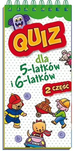 Okładka: Quiz dla 5-latków i 6-latków cz. 2