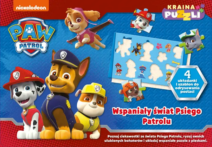Okładka: Psi Patrol. Kraina puzzli. Wspaniały świat Psiego Patrolu