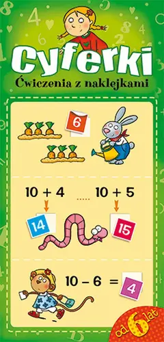 Okładka: Cyferki. Ćwiczenia z naklejkami
