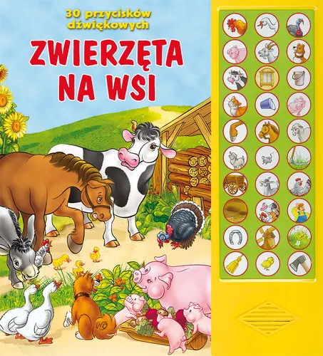Okładka: 30 przycisków dźwiekowych. Zwierzęta na wsi