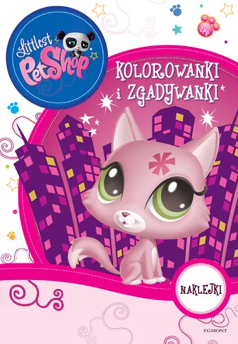 Okładka: Kolorowanki i zgadywanki z naklejkami. Littlest Pet Shop.