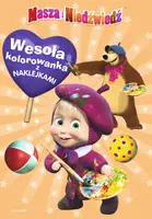 Okładka: Masza i Niedźwiedź. Wesoła kolorowanka z naklejkami