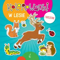 Okładka: Kolorowanki z naklejkami. W lesie