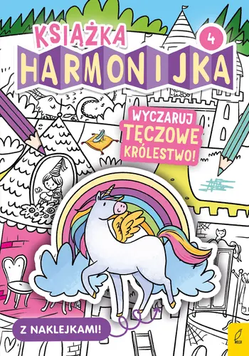 Okładka: Książka harmonijka. Wyczaruj tęczowe królestwo cz.4