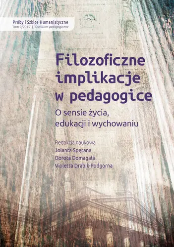 Okładka: FILOZOFICZNE IMPLIKACJE W PEDAGOGICE