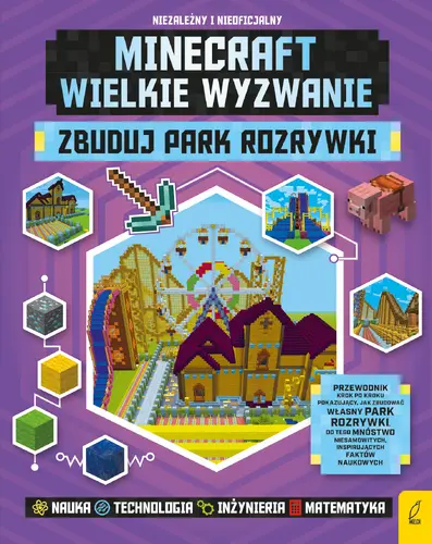 Okładka: Minecraft. Zbuduj park rozrywki