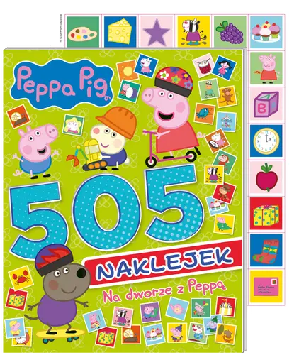 Okładka: Peppa Pig. 505 naklejek. Na dworze z Peppą