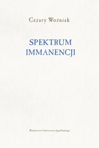 Okładka: Spektrum immanencji