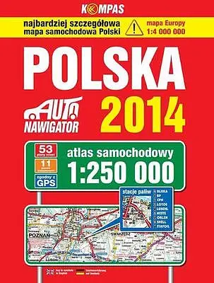 Okładka: Atlas samochodowy 1:250 000 Polska 2016
