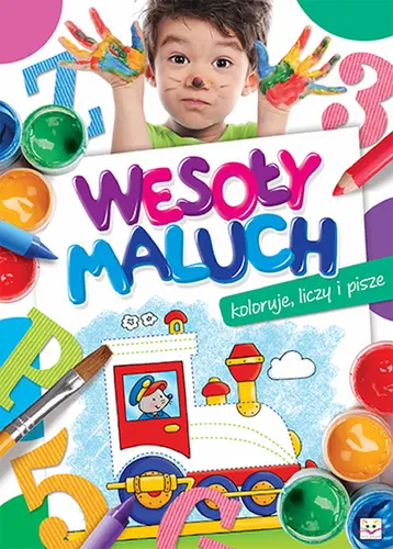 Okładka: Wesoły maluch. Koloruje, liczy i pisze.