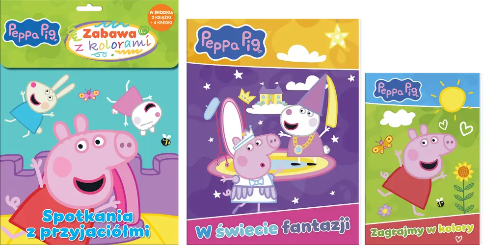 Okładka: Peppa Pig. Zabawa z kolorami. Spotkania z przyjaciółmi