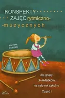 Okładka: Konspekty zajęć rytmiczno-muzycznych dla grupy 3-4-latków na cały rok szkolny