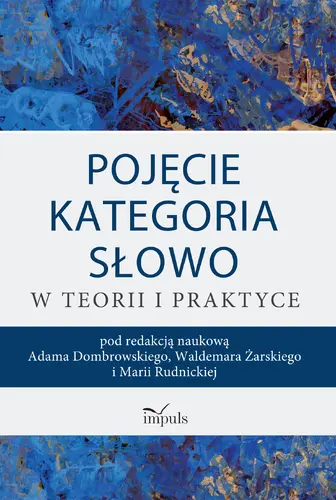 Okładka: Pojęcie – kategoria – słowo w teorii i praktyce