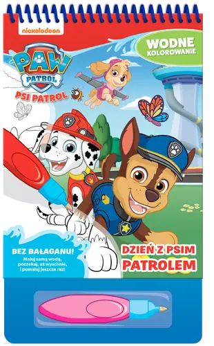 Okładka: Psi Patrol. Wodne kolorowanie. Dzień z Psim Patrolem