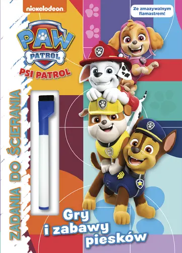 Okładka: Psi Patrol. Zadania do ścierania. Gry i zabawy piesków