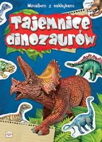 Okładka: Minialbum z naklejkami. Tajemnice dinozaurów