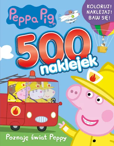 Okładka: Peppa Pig 500 naklejek Poznaję świat Peppy