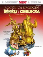 Okładka: Asteriks. Tom 34. Rocznica urodzin Asteriksa i Obeliksa - Złota księga