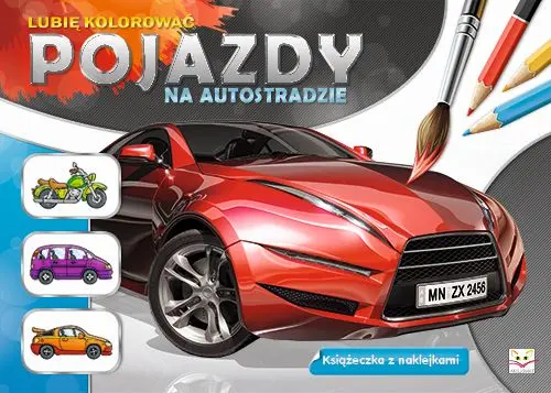 Okładka: Lubię kolorować. Pojazdy na autostradzie