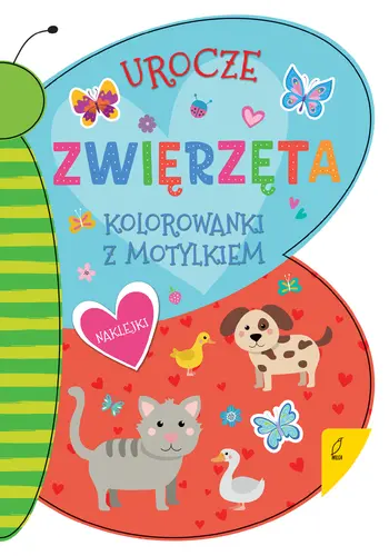 Okładka: Kolorowanka z motylkiem. Urocze zwierzęta