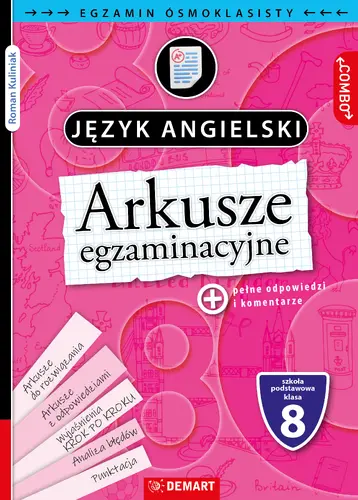 Okładka: Arkusze egzaminacyjne. Język angielski. Egzamin ósmoklasisty