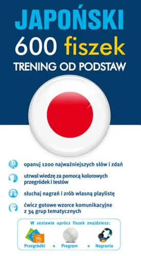 Okładka: Japoński 600 fiszek Trening od podstaw + CD