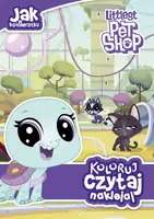 Okładka: Jak w kołowrotku. Littlest Pet Shop. Koloruj, czytaj, naklejaj