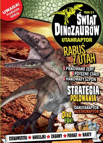 Okładka: Świat Dinozaurów cz. 31 UTAHRAPTOR