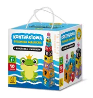 Okładka: Kontrastowa piramida malucha + książeczka „Zwierzęta”, 1+