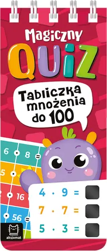 Okładka: Magiczny quiz. Tabliczka mnożenia do 100. Na spirali