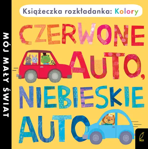 Okładka: Książka rozkładanka. Czerwone auto, niebieskie auto