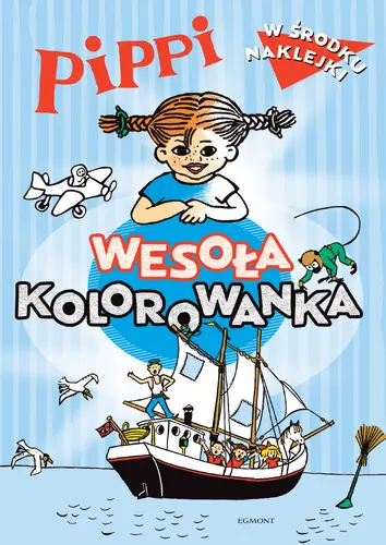 Okładka: Pippi. Wesoła kolorowanka z naklejkami