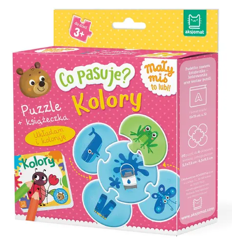 Okładka: Co pasuje? Kolory. Puzzle + książeczka