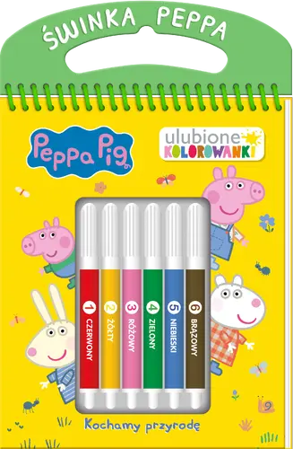 Okładka: Peppa Pig. Ulubione kolorowanki cz. 2 Kochamy przyrodę