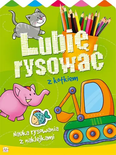 Okładka: Lubię rysować z kotkiem. Nauka rysownia z nalejkami.