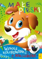 Okładka: Wesołe kolorowanki z naklejkami. Małe pieski