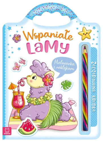 Okładka: Wspaniałe lamy. Malowanka z naklejkami. Zaczarowana kredka