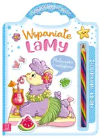 Okładka: Wspaniałe lamy. Malowanka z naklejkami. Zaczarowana kredka