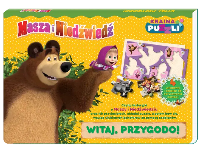 Okładka: Masza i niedźwiedź. Kraina puzzli. Witaj, przygodo!