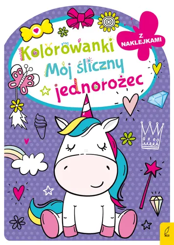 Okładka: Kolorowanka z wykrojnikiem. Mój śliczny jednorożec