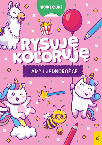 Okładka: Rysuję i koloruję. Lamy i jednorożce