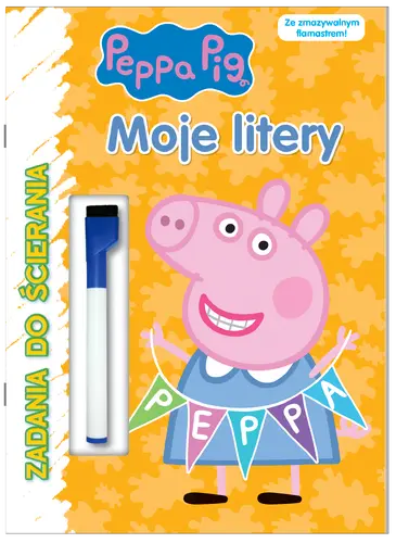 Okładka: Peppa Pig. Zadania do ścierania. Moje litery