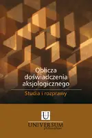 Okładka: Oblicza doświadczenia aksjologicznego