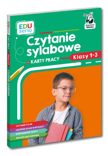 Okładka: EDUseria. Karty pracy. Czytanie sylabowe. Kapitan Nauka