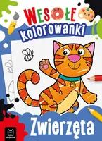 Okładka: Zwierzęta. Wesołe kolorowanki 4+