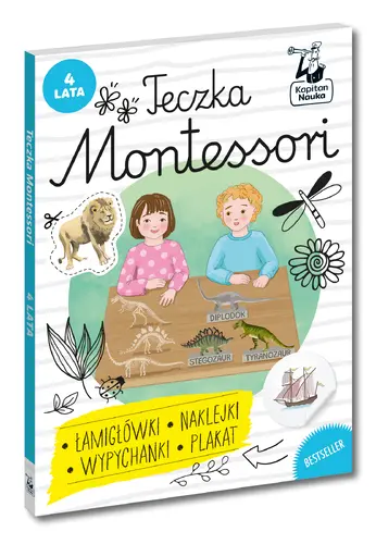 Okładka: Teczka Montessori. 4 lata. Kapitan Nauka