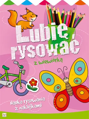 Okładka: Lubię rysować z wiewiórką. Nauka rysowania z naklejkami.
