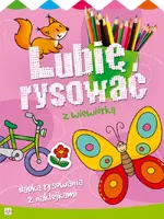 Okładka: Lubię rysować z wiewiórką. Nauka rysowania z naklejkami.